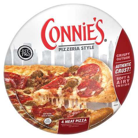 Connie's frozen pizza - Our History. Always experimenting, never satisfied – these have been the hallmarks of Jim Stolfe’s approach to pizza making since he first traded his prized 1962 Oldsmobile Starfire for a small storefront pizzeria in 1963. For over 50 years, this drive and philosophy resulted in hundreds of innovations and the continued growth of Connie’s. 